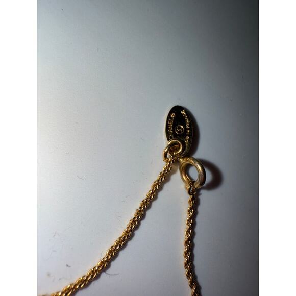 Chanel CC Logo Rope Pendant Necklace - Gold-Tone - Picture 5 of 6